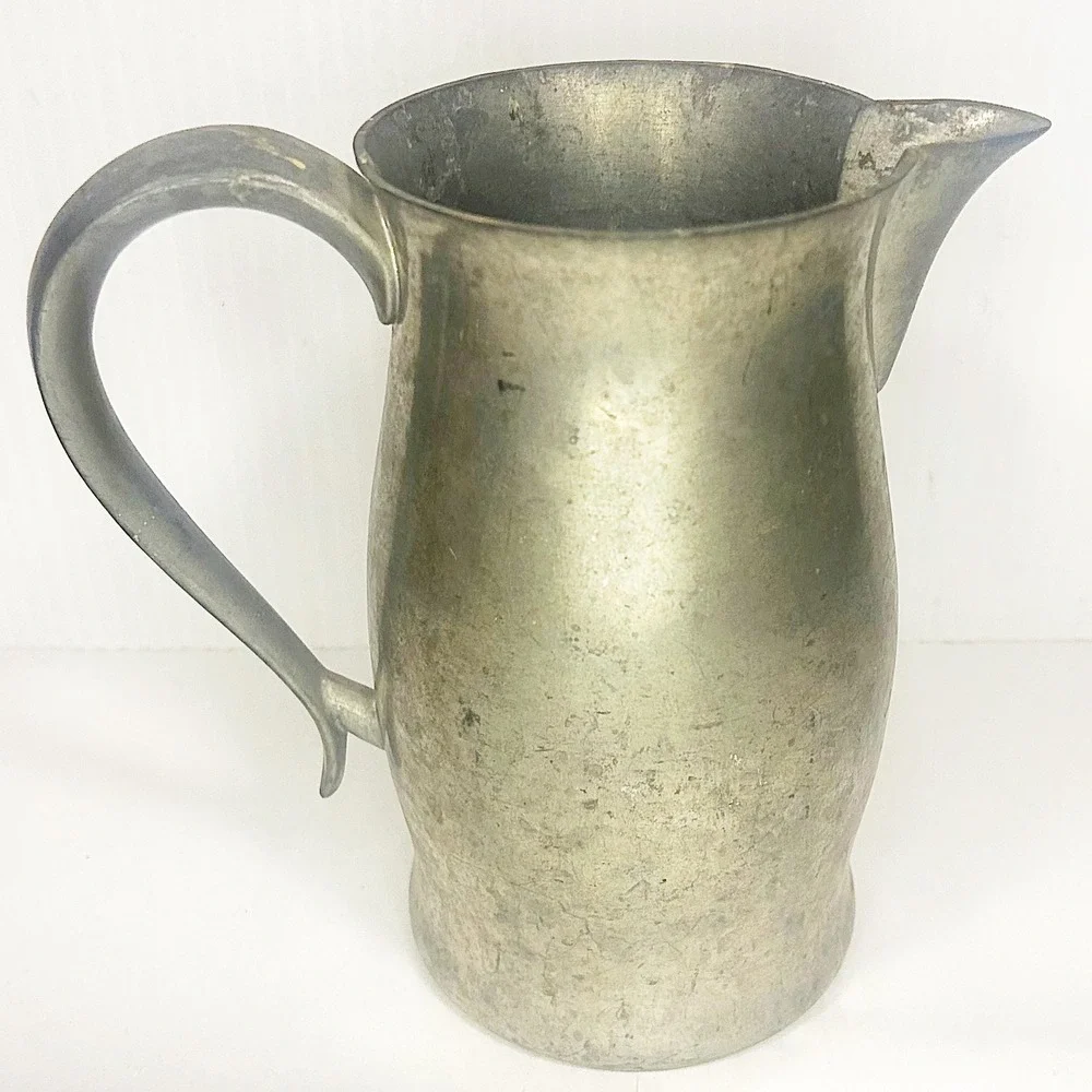 Woodbury Pewter Pitcher Medium Vintage Water‎ Jug Handle